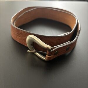 Silver Creek Collection Belt USA Made Brown Leather Western 36 Women's